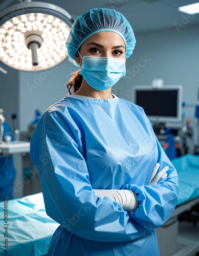 Femme médecin dans un bloc opératoire