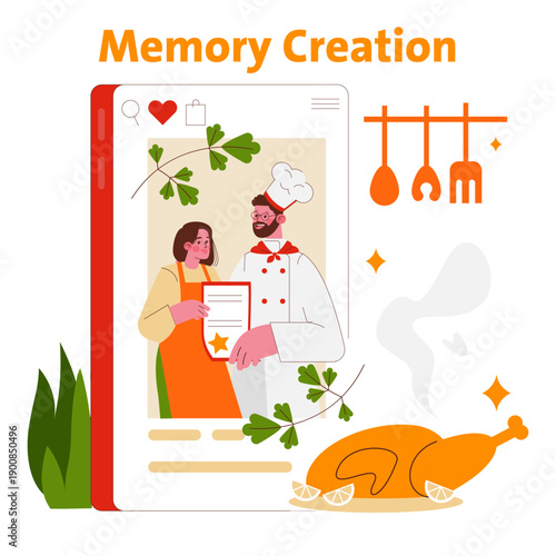 Culinary Achievement Celebration Vector Illustration