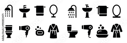 Hotel Bathroom Icons