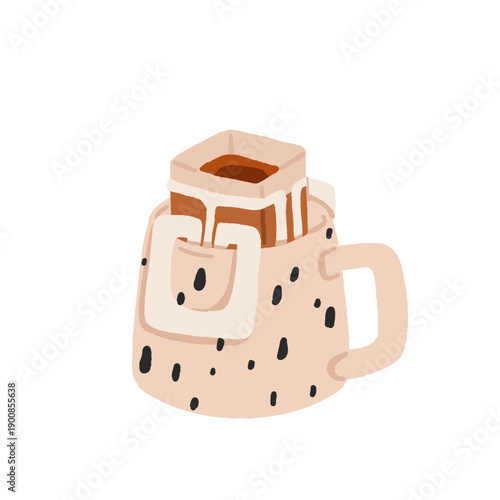 Pour over coffee and espresso brewing elements set for web and print. Modern vector elements featuring espresso machine, aeropress, and coffee tools ideal for web banners, blogs, and cafe materials.