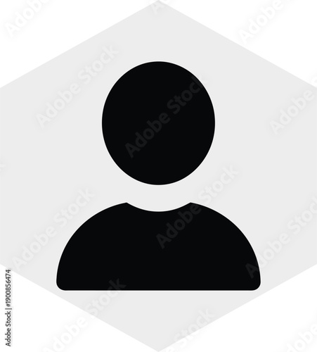 Simple black silhouette of a person on a grey background