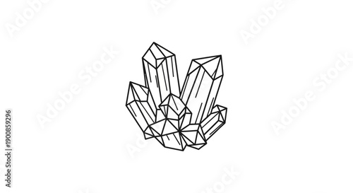 A cluster of crystal formations.