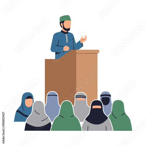 Man Speaking to Group of People.