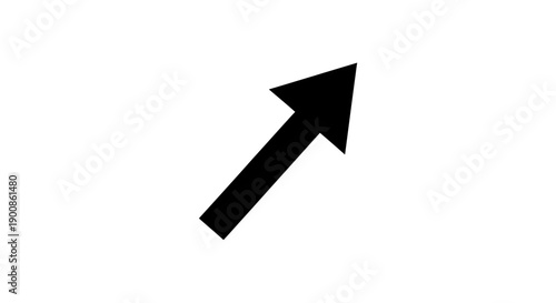 Black Arrow Pointing Upward Direction.