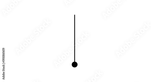 Black Dot on a String Vertical.