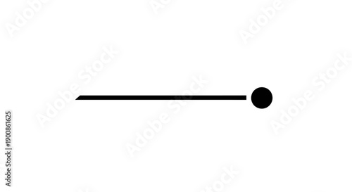 Black circle on a line.