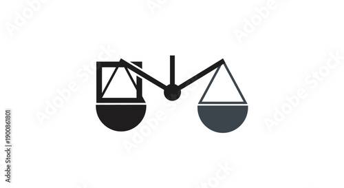 Black scales icon with balance.