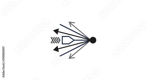 Black Simple Arrow Illustration Design Element.