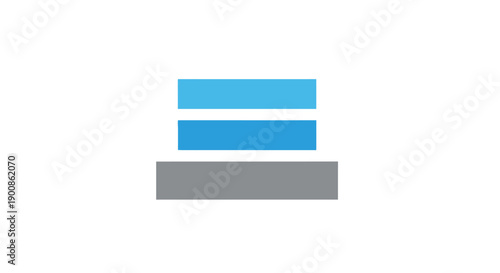 Blue and grey stacked rectangles.