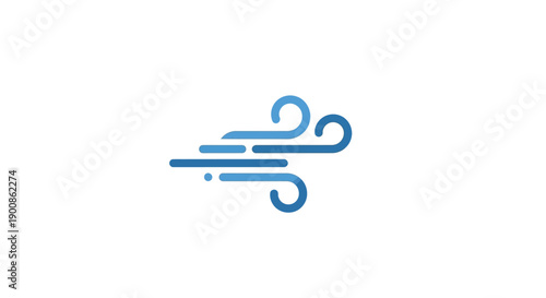 Blue Wind Logo Design Element.