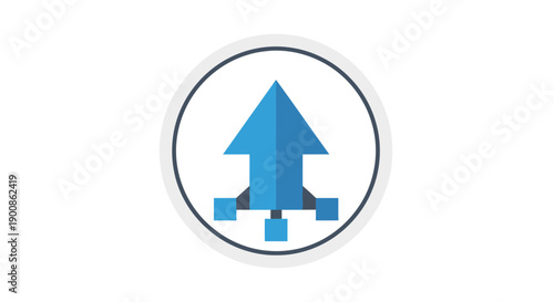 Free Download Blue arrow pointing up symbol. - GFXLoad
