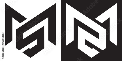 Professional Innovative Initial DM logo and MD logo. Letter DM or MD Minimal elegant Monogram. Premium Business Artistic Alphabet symbol and sign stock illustration