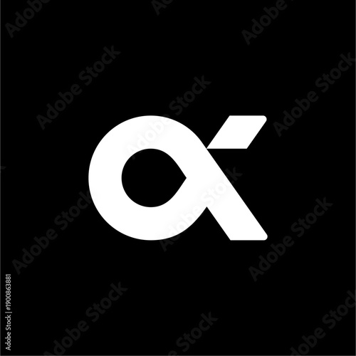 A modern stencil cut with "a" detached upper terminal, emphasizes modularity and digital growth.