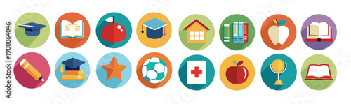education icon set collection for documents websites and 