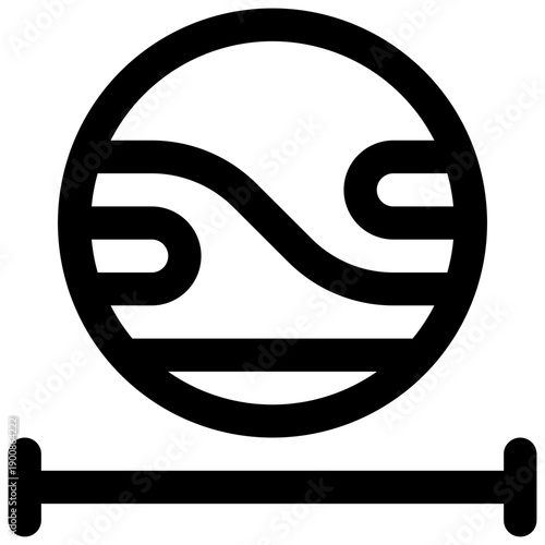 Astrophysics. Editable stroke vector icon.