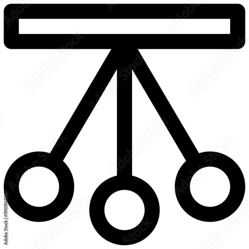 Pendulum. Editable stroke vector icon.