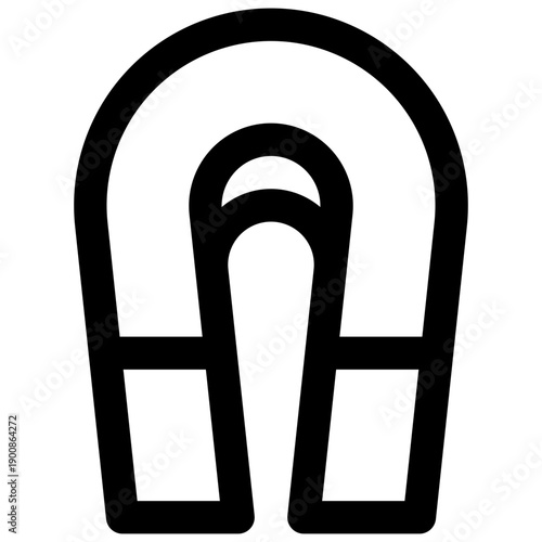 Magnet. Editable stroke vector icon.