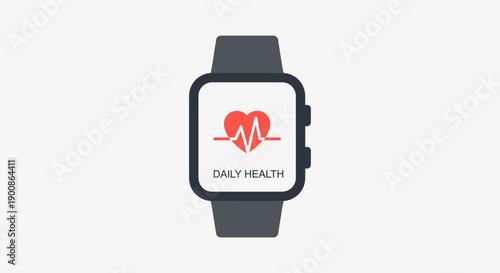 Smartwatch with heart rate monitor display.