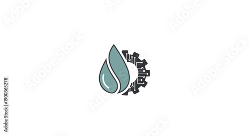 Water Drop with Gear Mechanism Inside.