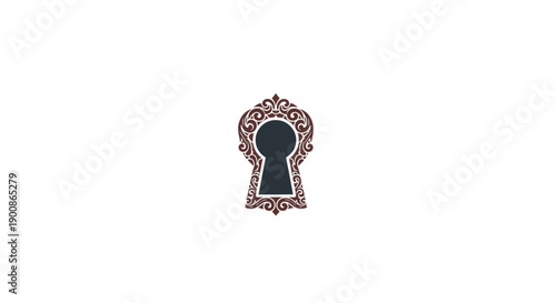 Vintage Keyhole with Ornate Surround.