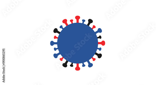 Virus Particle Microbiology Illustration.