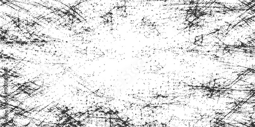 An abstract vintage grunge background featuring a dark gray textured concrete wall surface with a rough paint effect and an old paper pattern frame