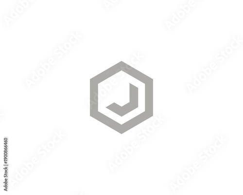 Free Download Abstract letter J  logotype. Line hexagon creative simple logo design template. Universal geometric symbol font icon. - GFXLoad