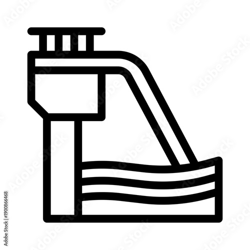 water slide line icon