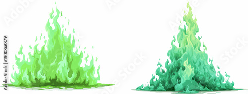 Green Flames of Chaos: A Cursed Inferno of Destruction