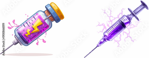 Potions and Pixels: A Cursed Voodoo Needle with Purple Energy