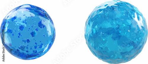Translucent Blue Globe of Soap Bubbles