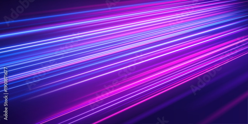 Fuchsia glowing highway with sparkling neon trails, radiant speed lines and energetic digital motion vector
