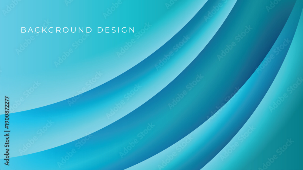Obraz premium Blue Gradient wave liquid style lines with shadows and light with simple fluid color gradient abstract background