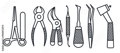 dentist tools vectors