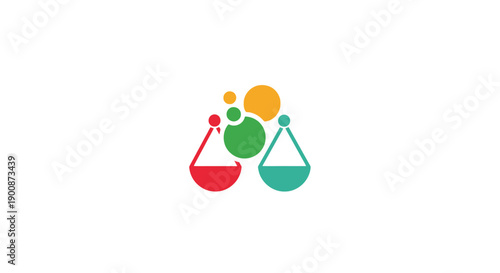Colorful scales icon graphic symbol.