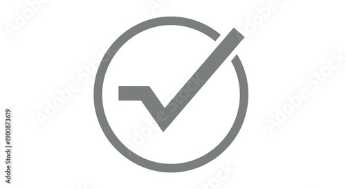 Checkmark Symbol Inside Circle Icon.