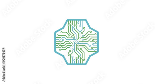 Circuit Board Design Element Shape.