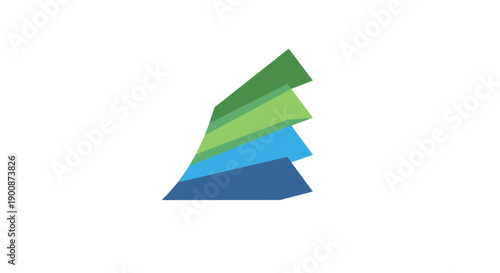 Colorful Abstract Geometric Shapes Layered Design.