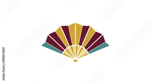 Colorful decorative hand fan accessory.