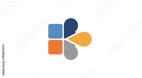 Colorful Geometric Shapes Forming a Logo.