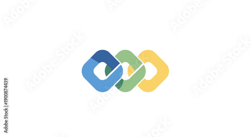 Colorful interlocking chain link logo symbol.