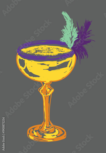 Mardi Gras Voodoo Daiquiri Cocktail