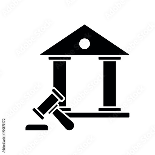 Governance icon, isolated on white background.