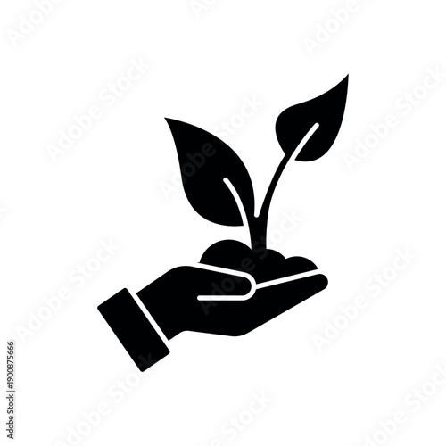 Sustainability icon, isolated on white background.