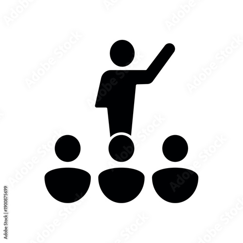 Leadership icon, isolated on white background.