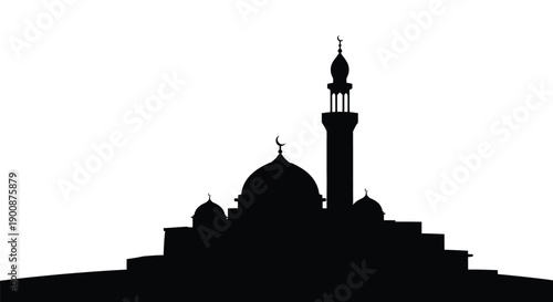 Ramadan Mosque Silhouette Old Town Architecture
