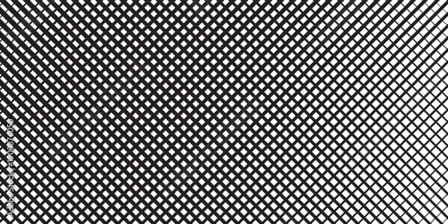 Retro seamless pattern. Black grid on white background. 60s 70s aesthetic. Vector illustration for poster, cover, print.