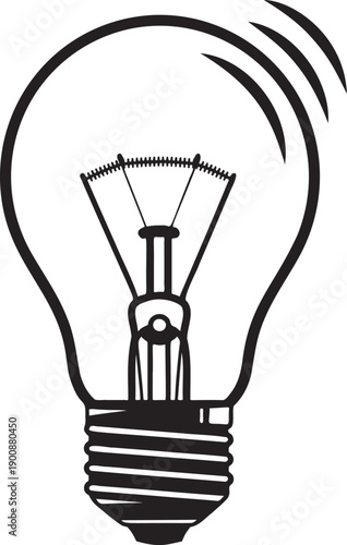 light bulb outline icon idea creativity innovation symbol