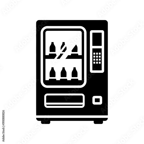 Vending Machine Vector Illustration | Automatic Snack and Drink Dispenser | Retail Machine Design