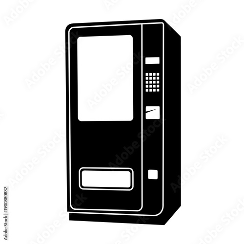 Vending Machine Vector Illustration | Automatic Snack and Drink Dispenser | Retail Machine Design